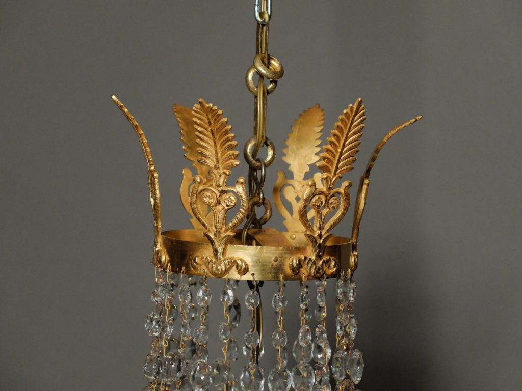 Lustre empire en bronze doré