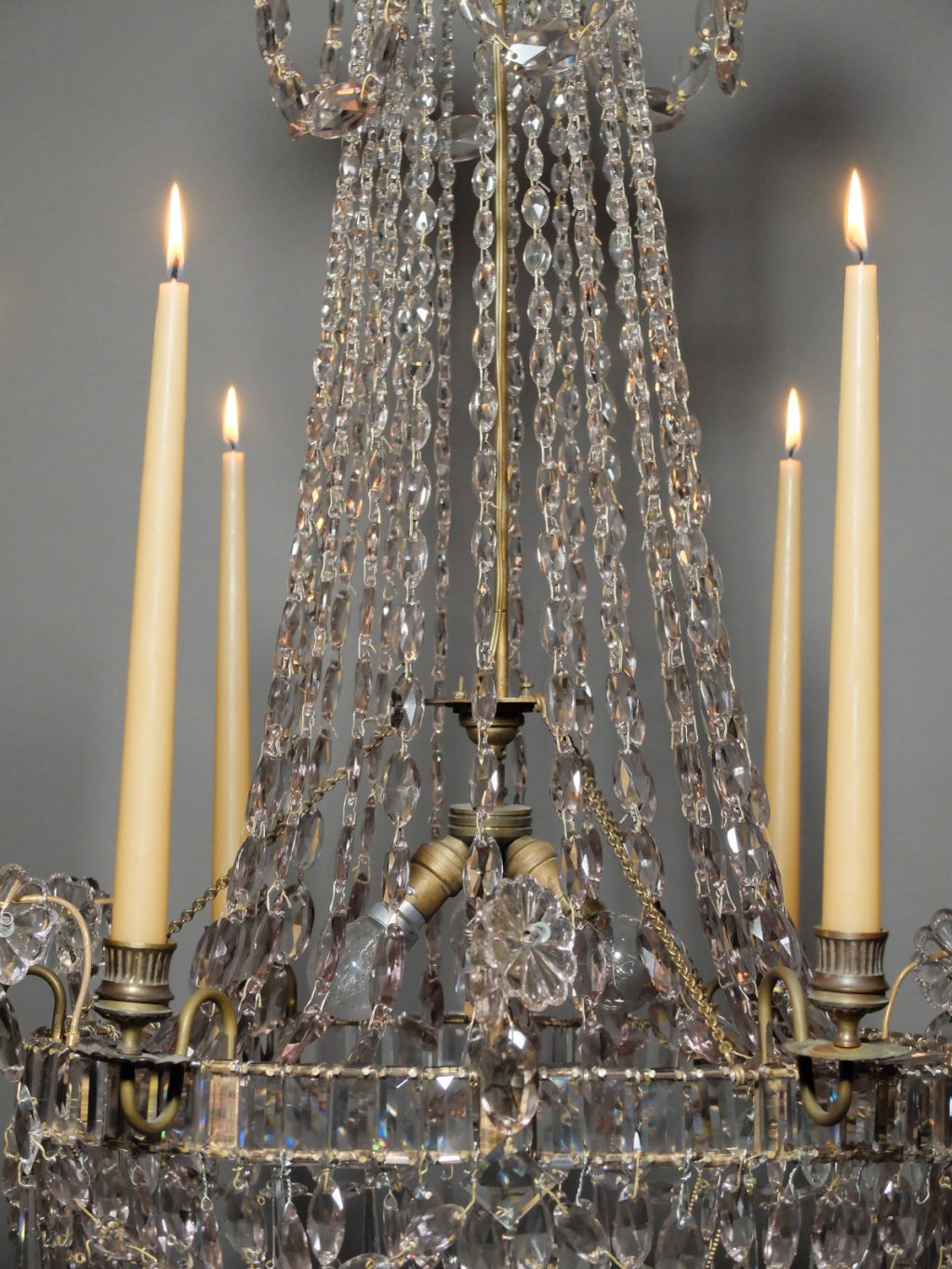 Lustre corbeille à 6 feux - XIXème siècle